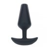 Classic Vibrating Silicone Anal Plug - M - Black